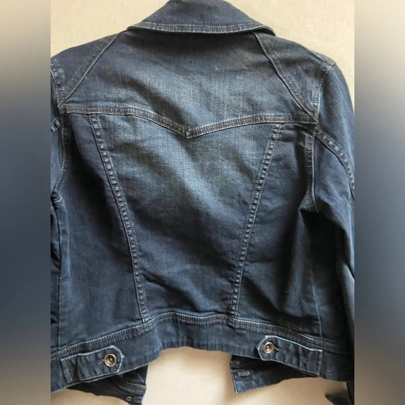 Dish dark denim button jean  jacket Sz M - Picture 5 of 10